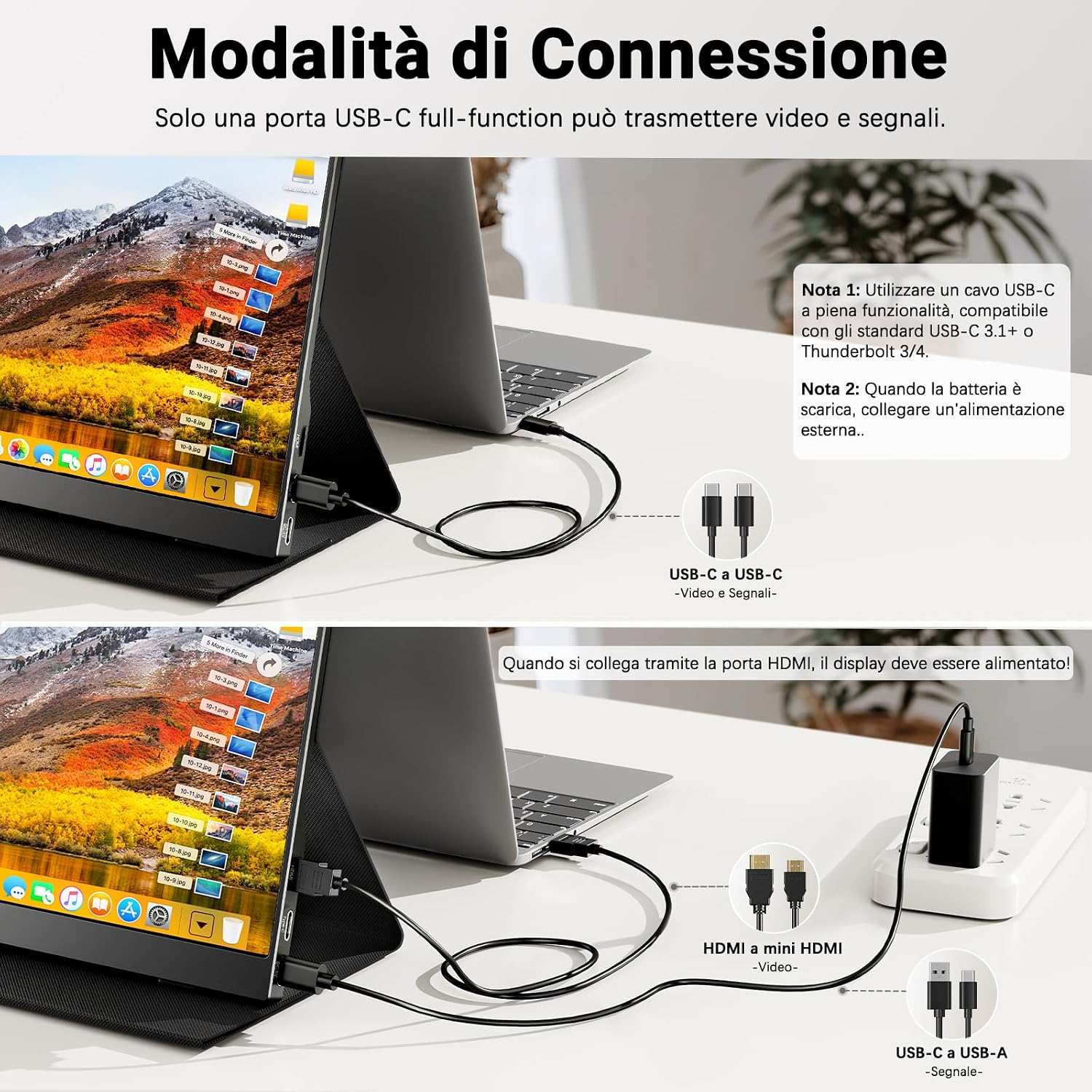 Thumbnail 2 de COOLHOOD Monitor Portatile 15,6" IPS FHD 1080P: versatilità USB-C e Mini HDMI per lavoro, gioco e intrattenimento