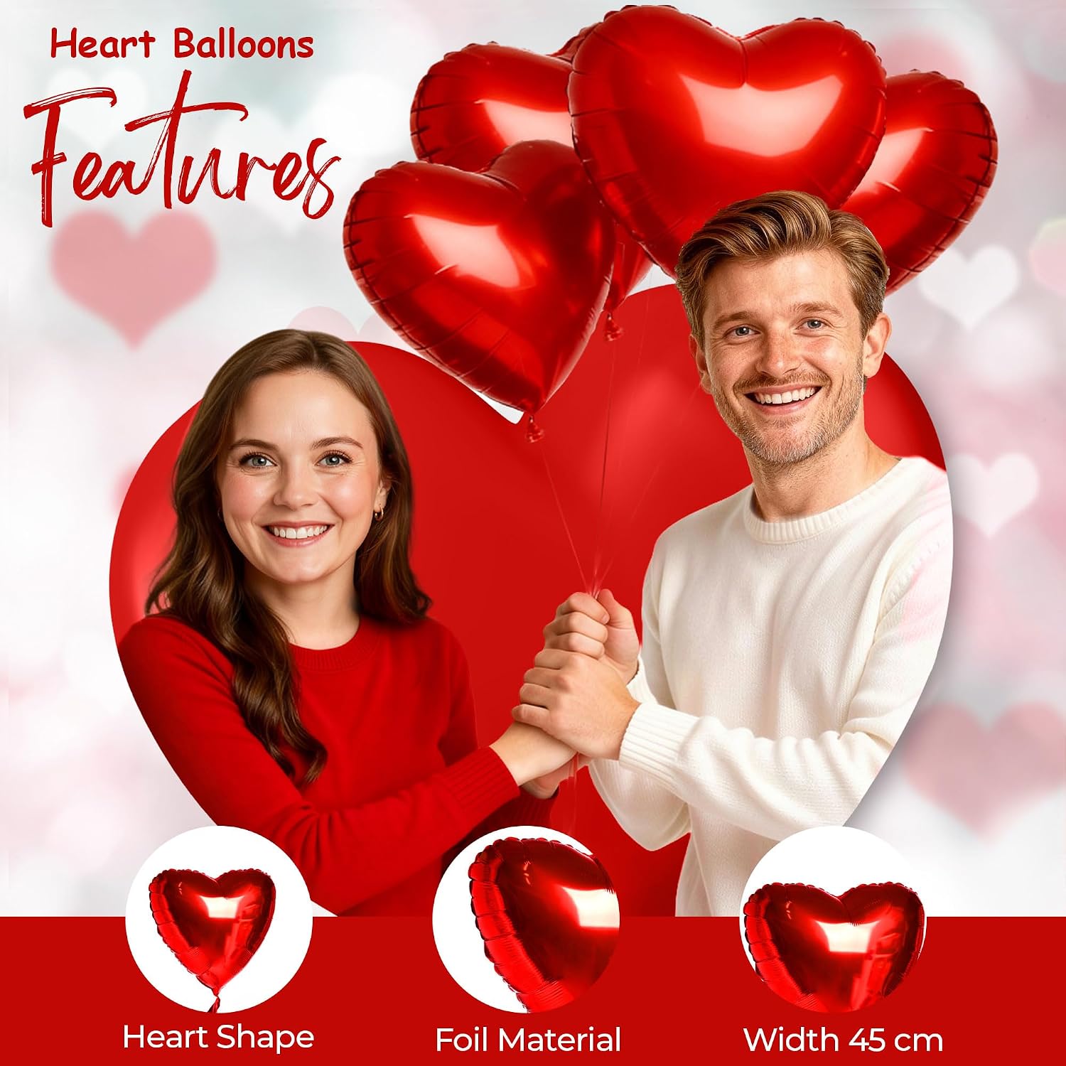 Thumbnail 2 de Valentines decoration set, 1000 fake rose petals