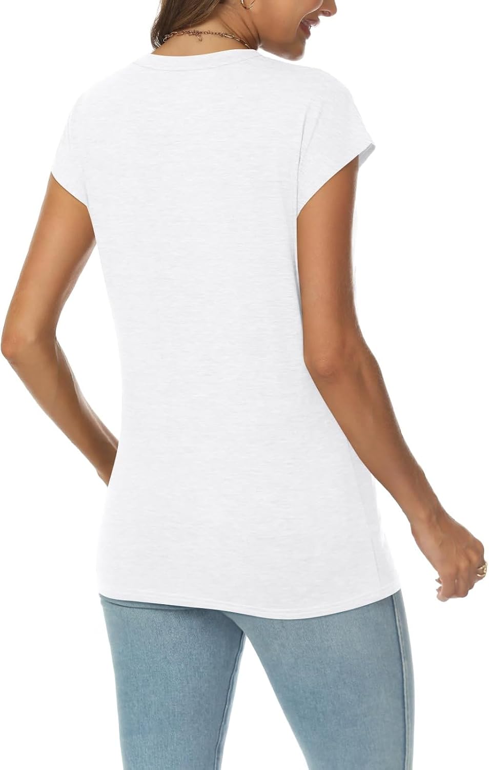 Thumbnail 3 de Cuptacc Damen T-Shirt V-Ausschnitt Sommer