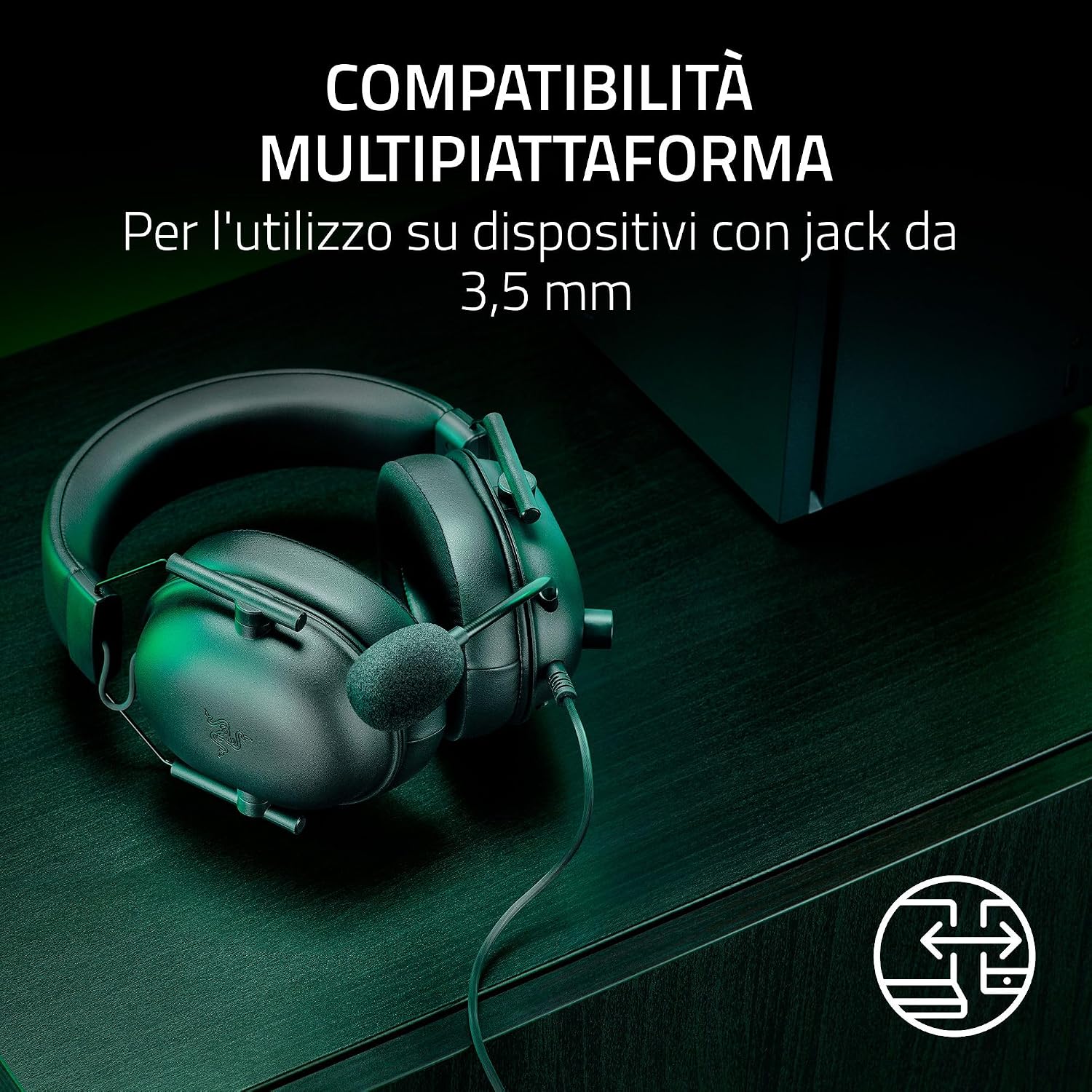 Thumbnail 6 de Razer Blackshark V2 X (licenza per Xbox) cuffie e-sport cablate con microfono cardioide da 3,5 mm