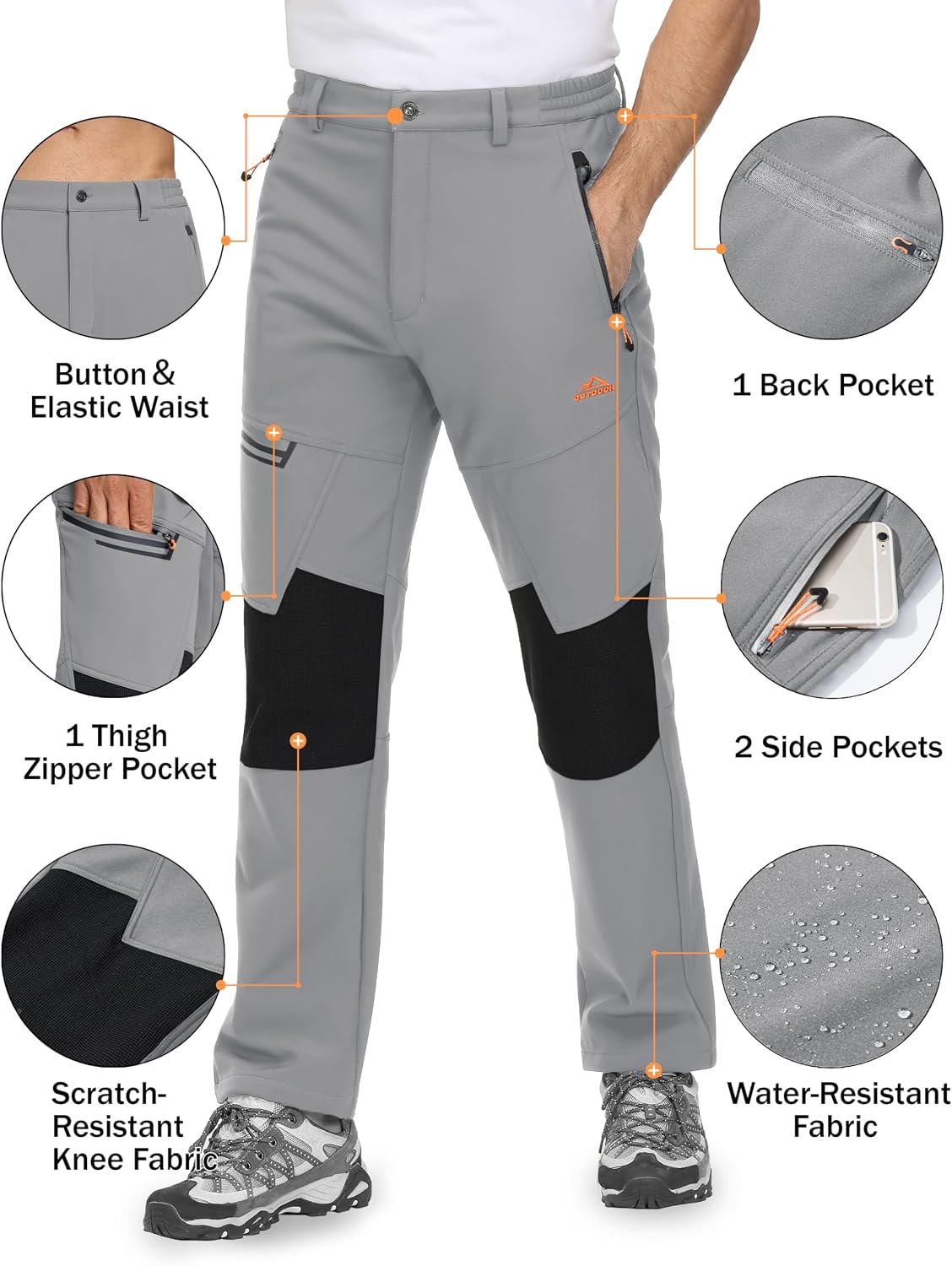Thumbnail 2 de TACVASEN Men's Waterproof Trousers