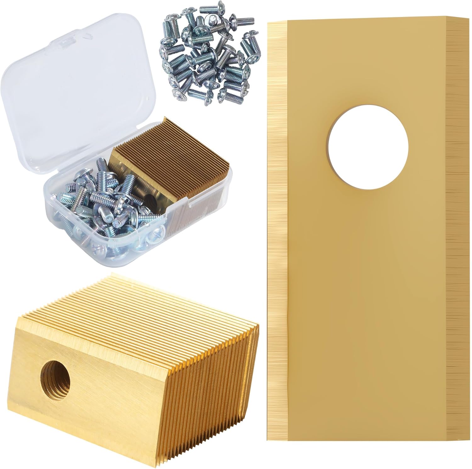 Lot de 36 lames pour robot tondeuse DUBUOZA (acier inoxydable et titane) compatibles Worx Landroid