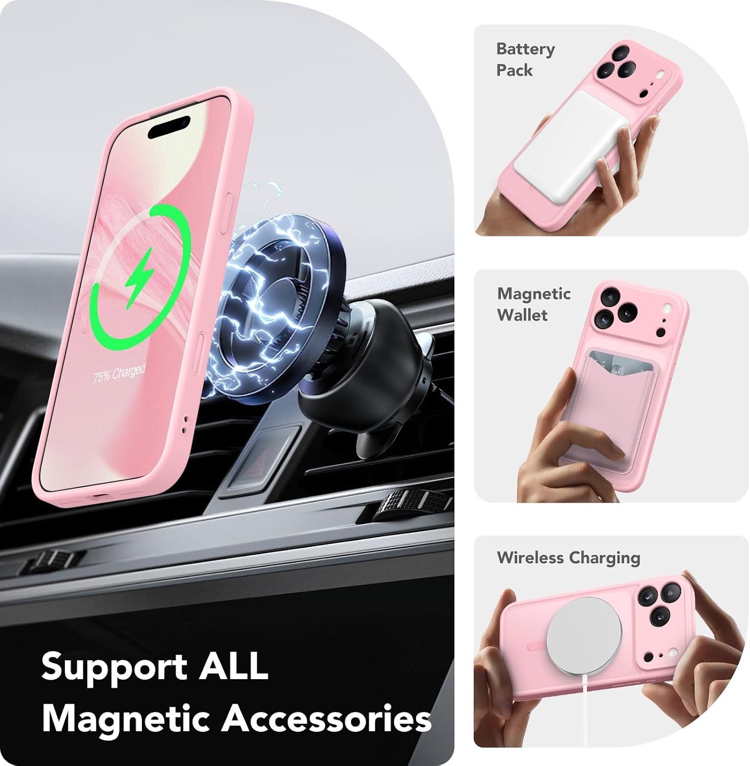 Detalle de CAPRARO Magnetic iPhone 17 Pro Max Case, Peach 1