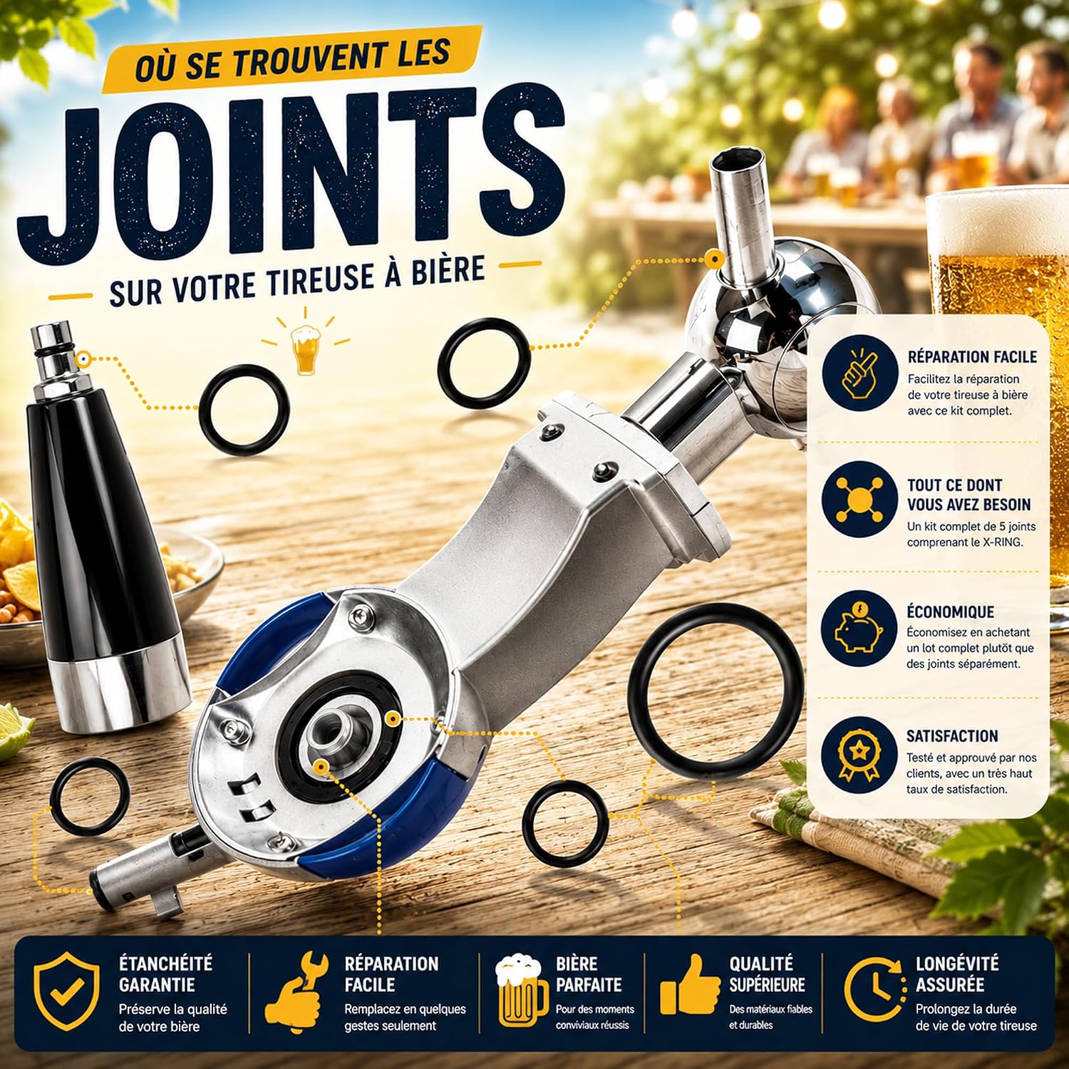 Detalle de 1001JOINTS KIT 5 Joints d'Étanchéité pour PERFECTDRAFT HD3720/HD3620/HD3610/HD3600