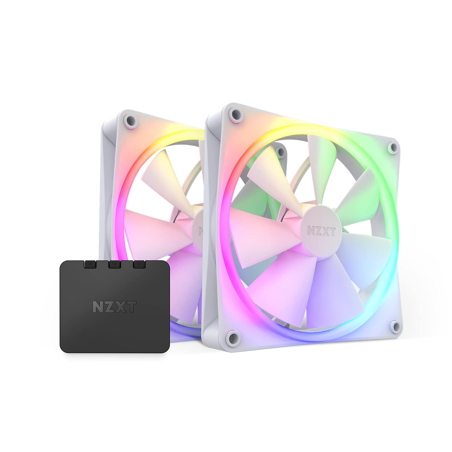 Thumbnail 3 de NZXT F120 RGB Fans (RF-R12TF-B1) – triple 120mm RGB fans with controller