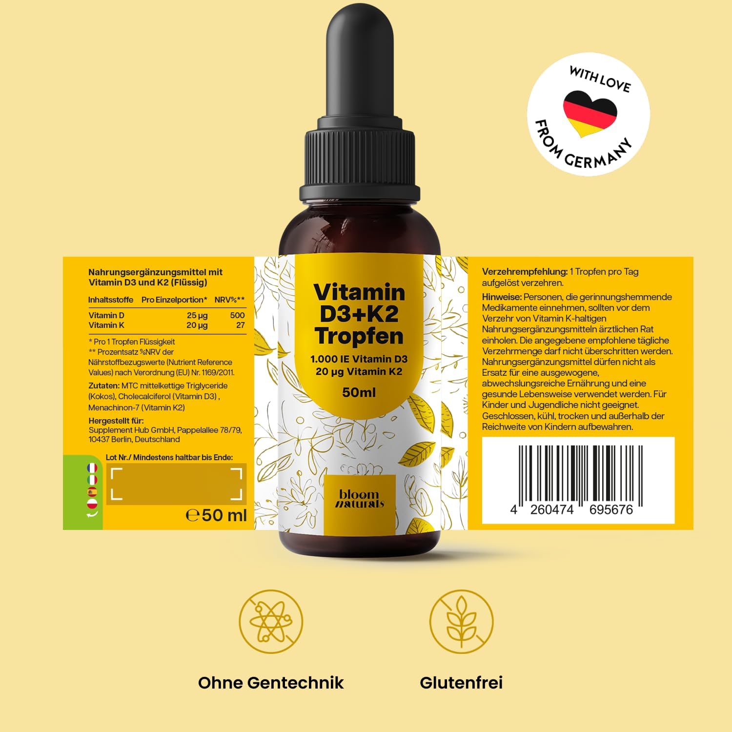 Thumbnail 5 de Vitamin D3 K2 Tropfen hochdosiert 50 ml