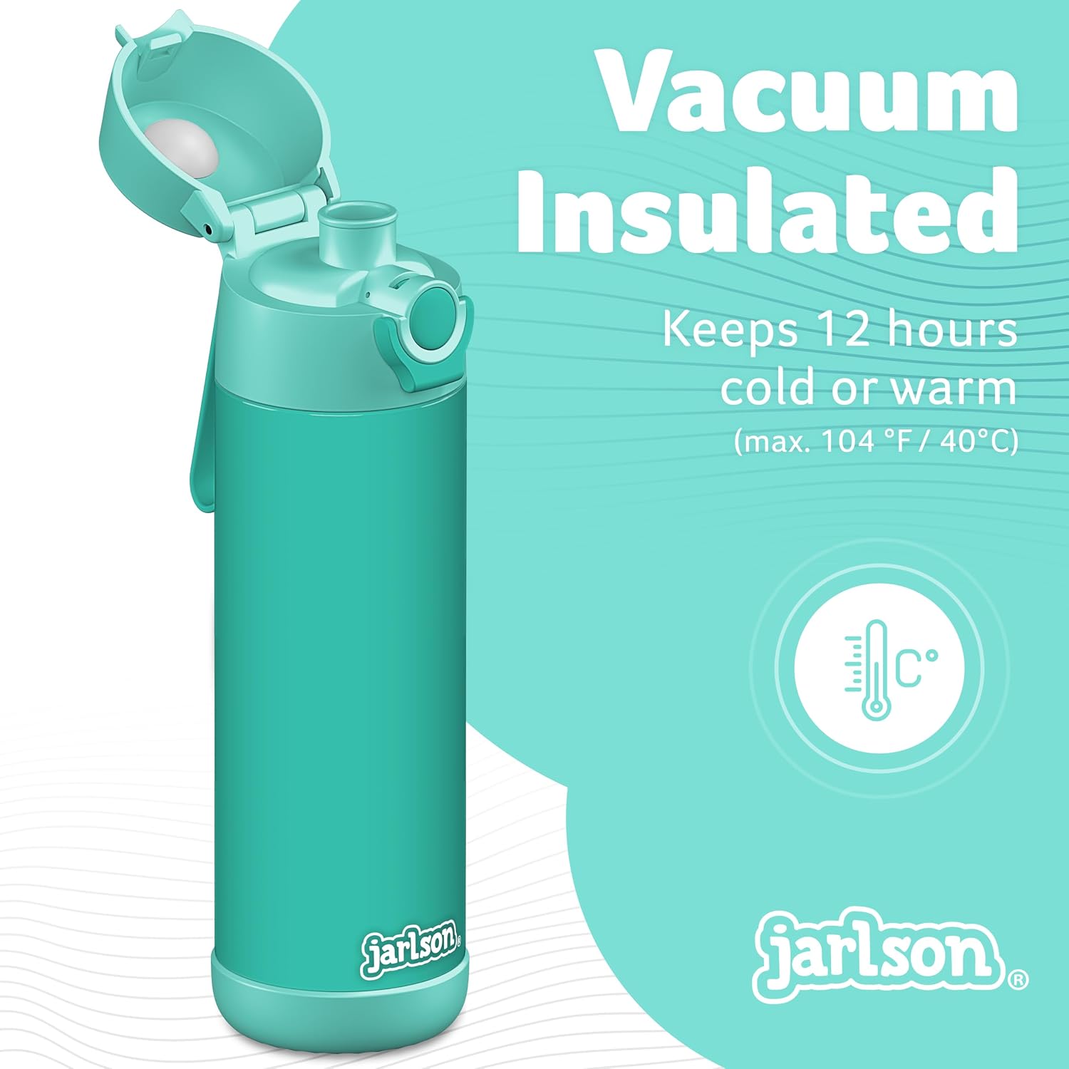 Thumbnail 1 de Jarlson Borraccia Termica Bambini 500ml Mali – Inox 304, Senza BPA e ftalati, con chiusura One‑hand e isolamento sottovuoto