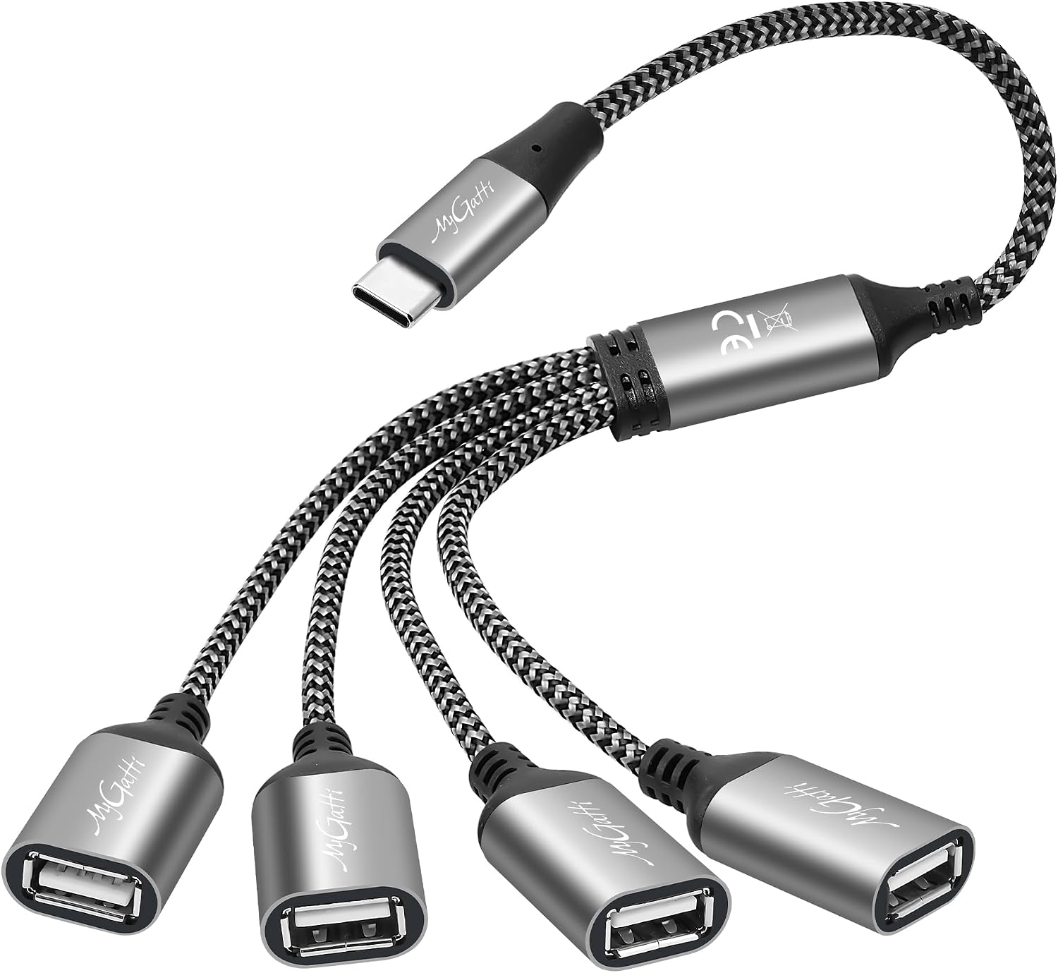 Thumbnail 6 de Mygatti USB-Splitterkabel 4-fach (USB-A auf 4x USB-A), 0,3 m – USB-2.0 Multiport Adapter