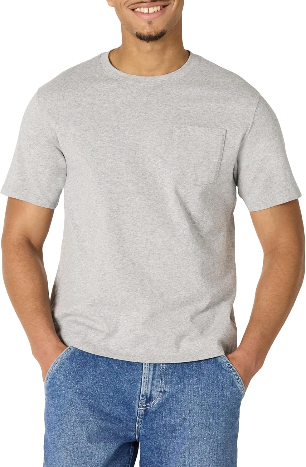 Thumbnail 6 de Amazon Essentials Herren T-Shirt aus schwerer Baumwolle mit Tasche (lockere Passform)