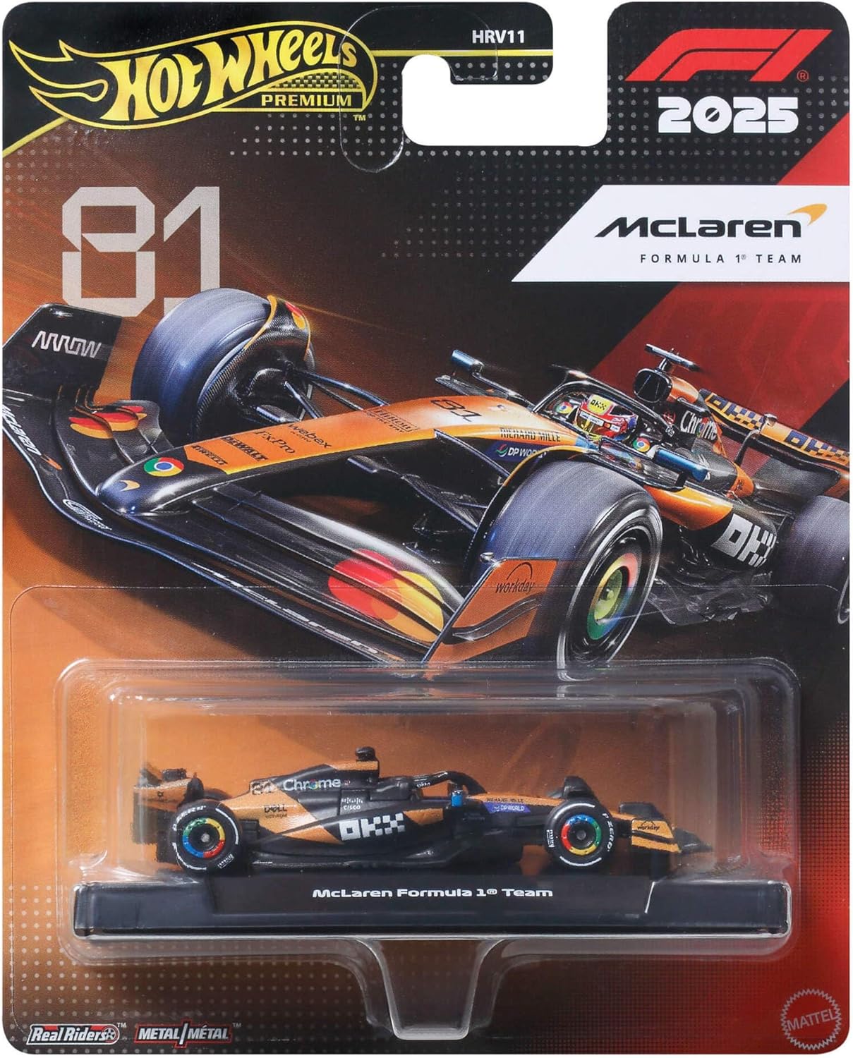Thumbnail 6 de Hot Wheels Formula 1 McLaren Oscar Piastri #81 1:64 Die-Cast Car