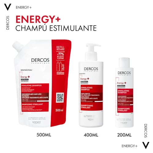 Detalle de Vichy Dercos Energy+ Champú estimulante anti-caída con Aminexil – 500 ml (envase sostenible)