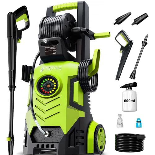 Detalle de FOTING 2026New Hidrolimpiadora 200 Bar con Pantalla Táctil y 8 Niveles – 280–500 l/h