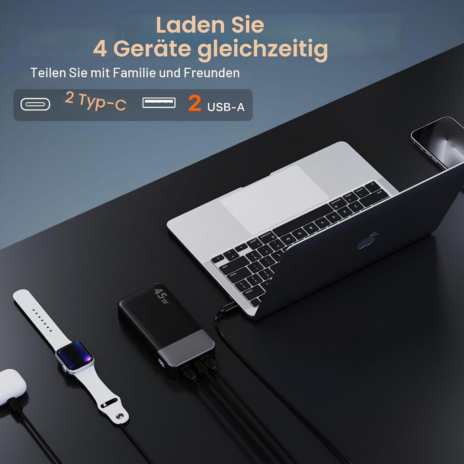 Detalle de JUOVI J2621 Powerbank 20.000 mAh 🔌