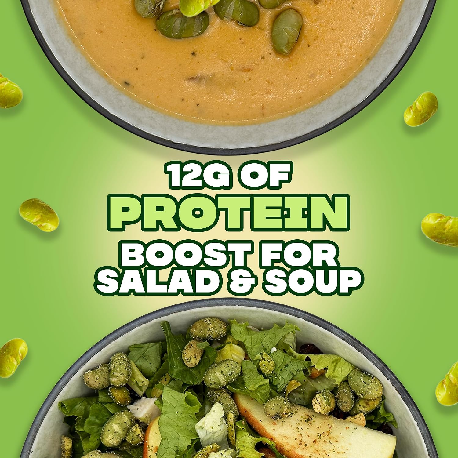 Detalle 1 de Where You Bean Spicy Wasabi - 8 pack Dry Roasted Edamame Snack, 12g Protein
