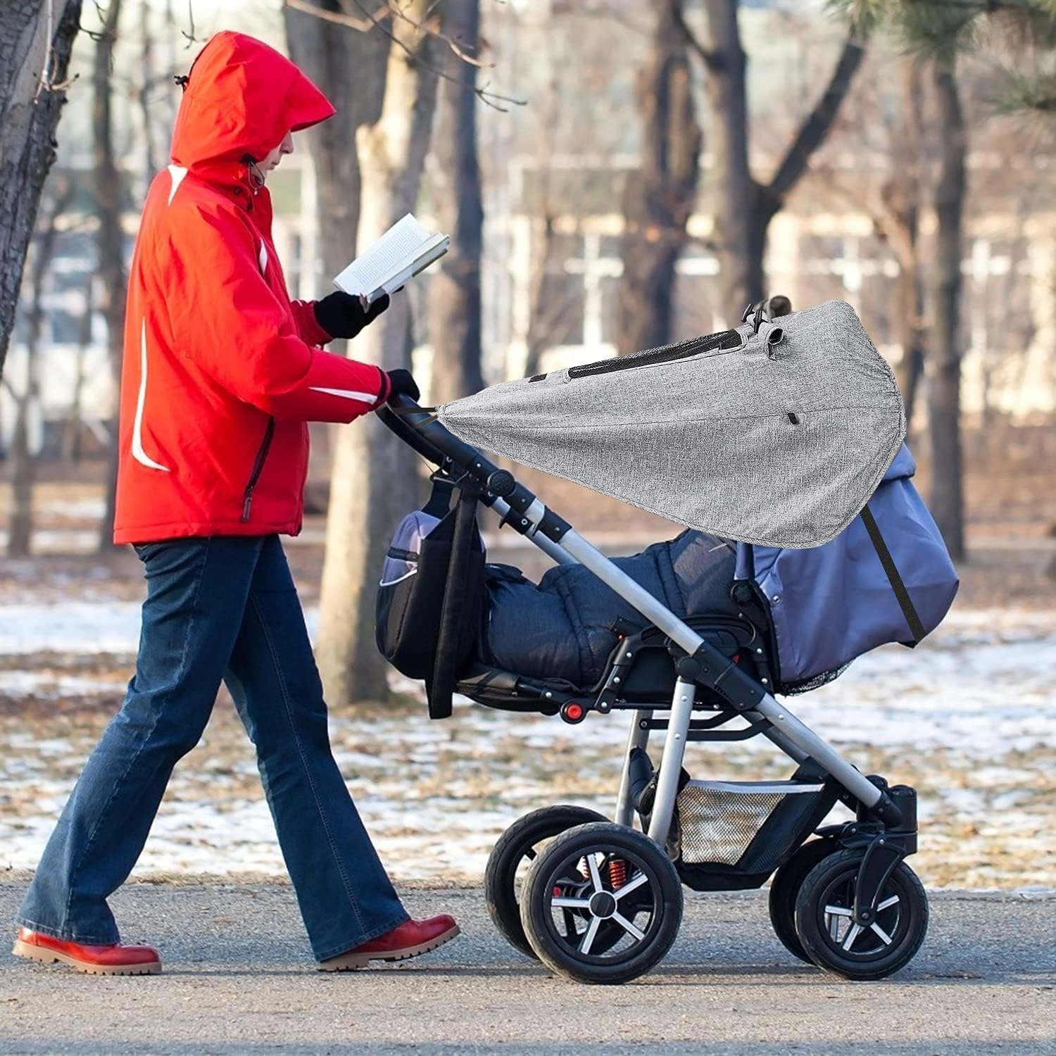 Thumbnail 4 de Etercycle Universal Buggy Sun Cover with Viewing Window – UV 50+ Waterproof Pram Sunshade