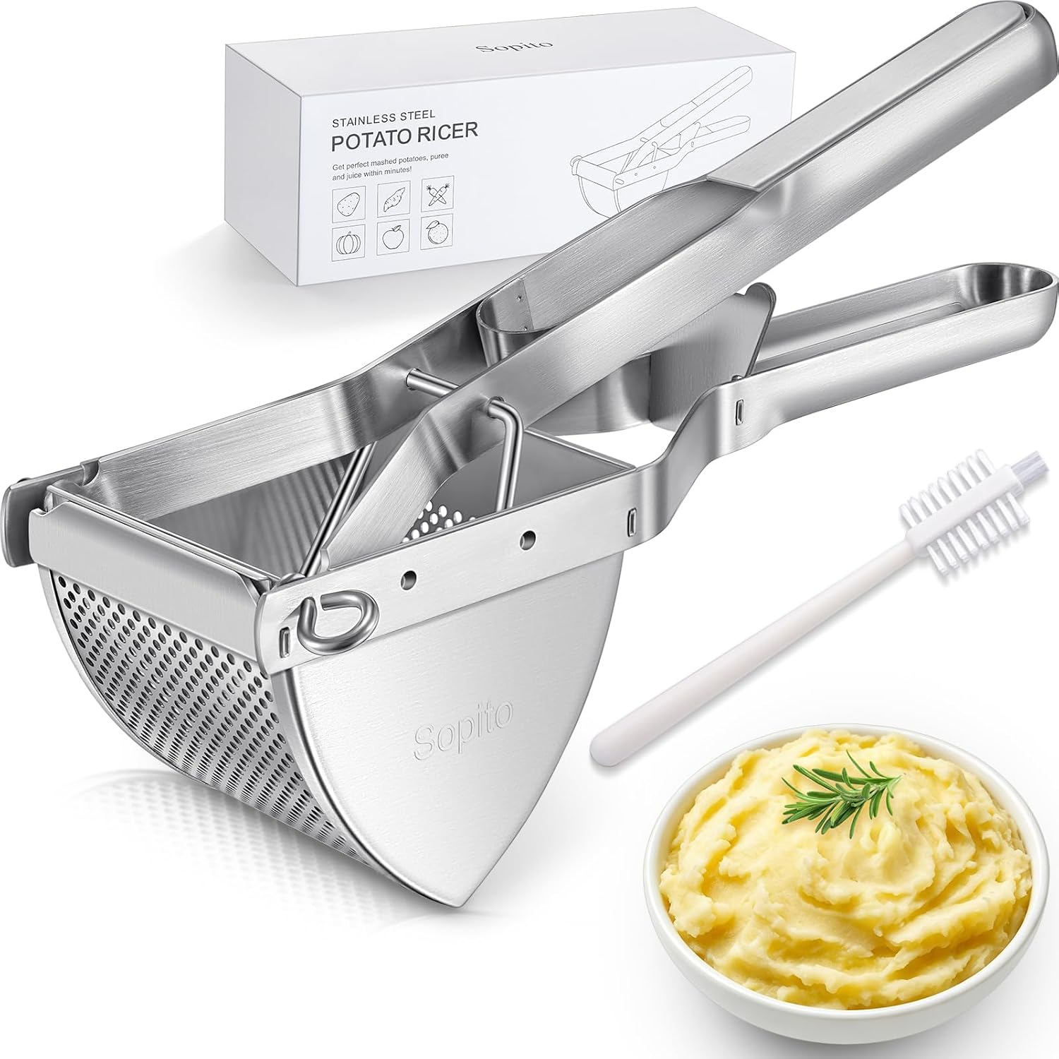 Detalle de Sopito Potato Ricer Stainless Steel for Home and Commercial 🍽