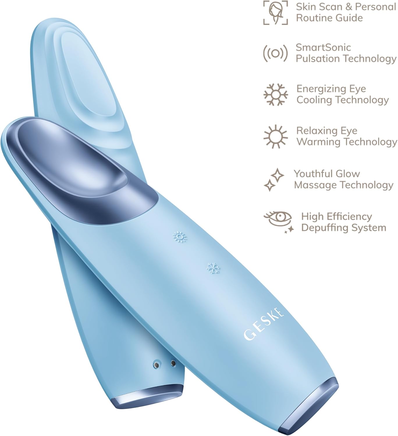 Detalle 2 de GESKE SmartAppGuided™ Warm & Cool Eye Energizer | Masseur oculaire 6 en 1