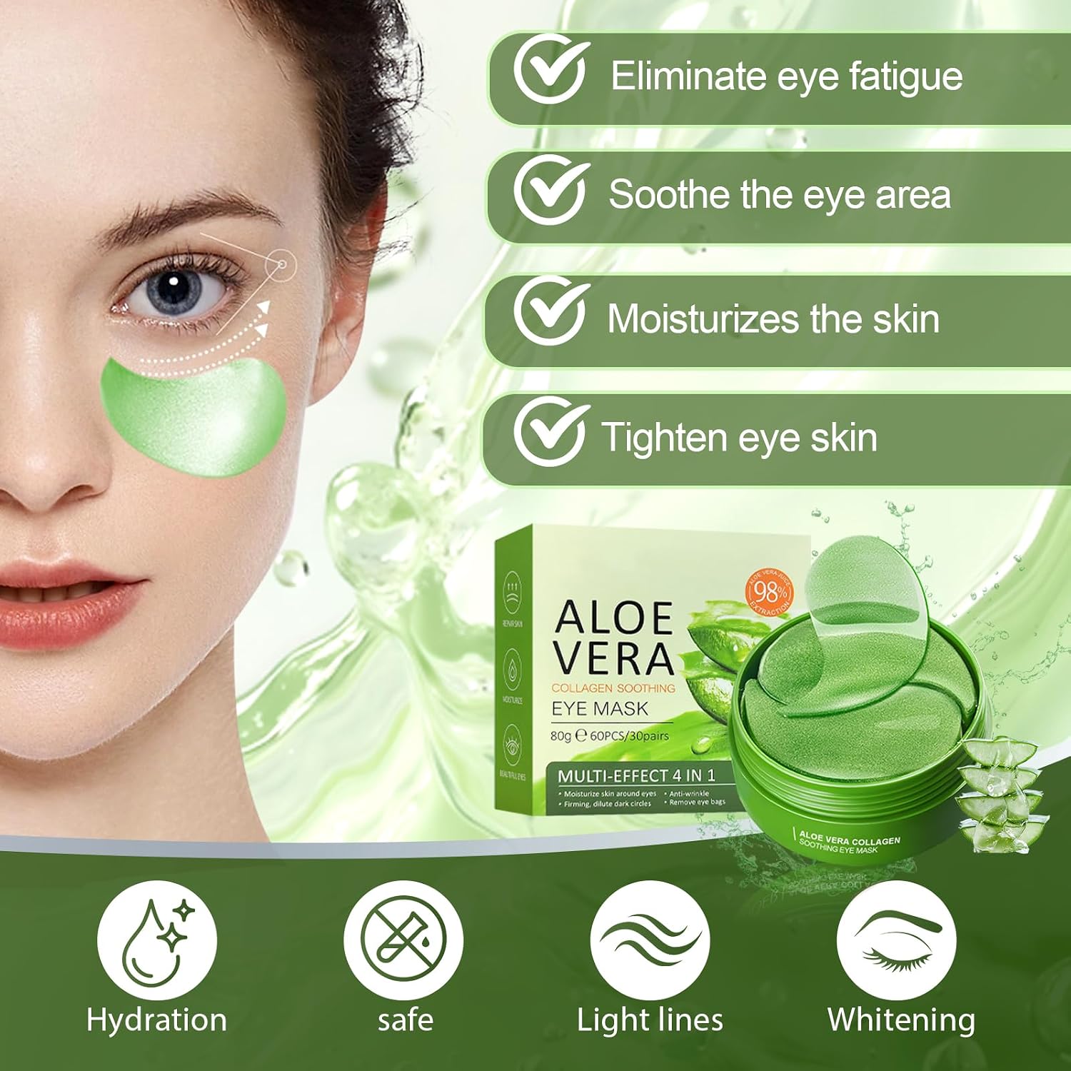 Thumbnail 5 de Patch Occhi Idratanti 60 Pezzi con Aloe Vera