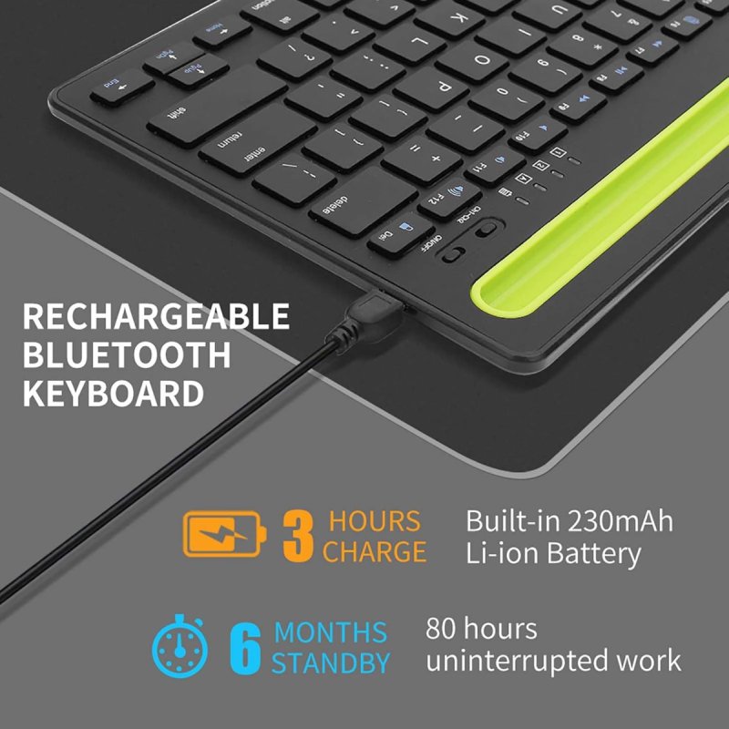 Thumbnail 2 de Klack Teclado Multidispositivo Recargable Bluetooth de 2 Canales en Español (Incluye Ñ) Negro