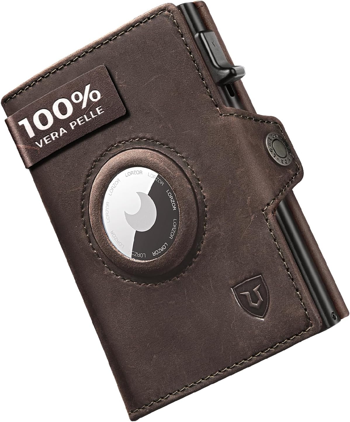 Detalle de LORZOR Portafoglio Airtag Slim 9,6x6,5x2 cm