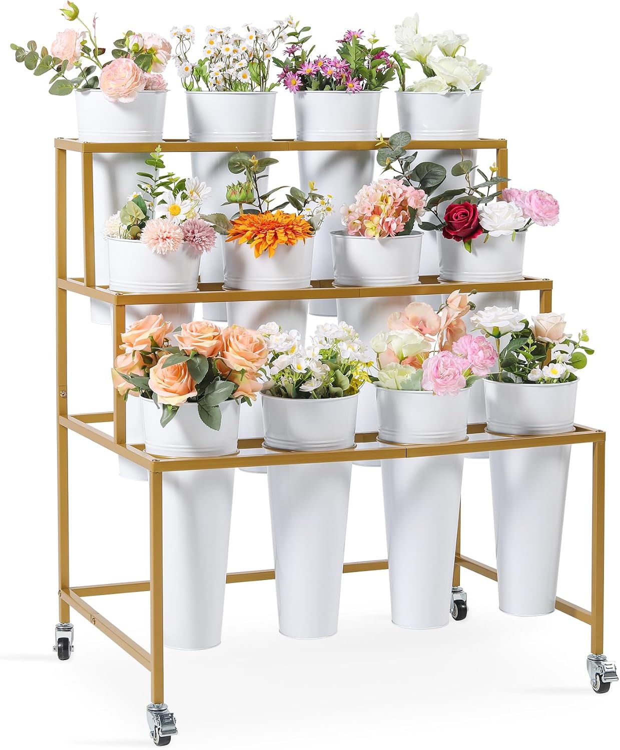 Detalle de Flower Cart Stand, 3 Layers