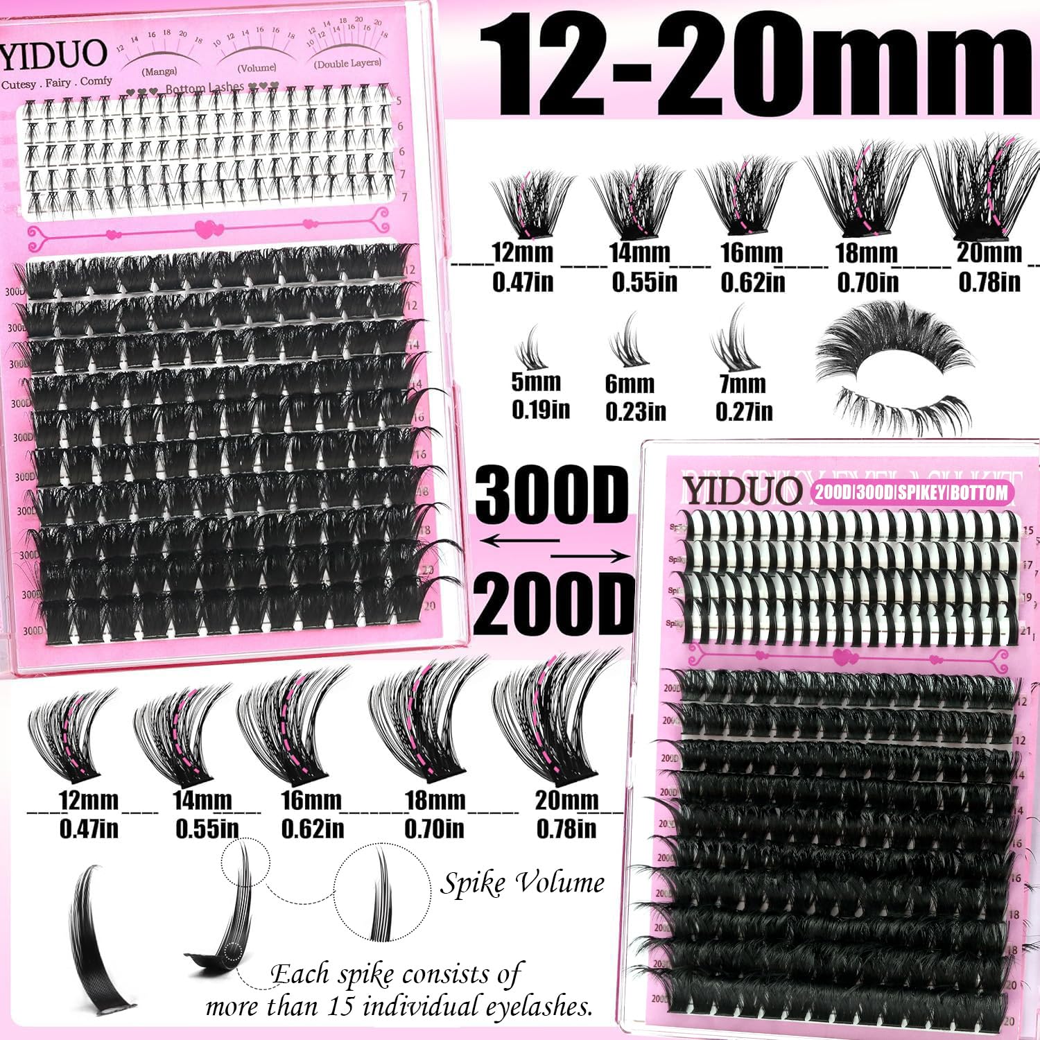 Thumbnail 4 de YIDUO Cluster Lash Kit 200D+300D