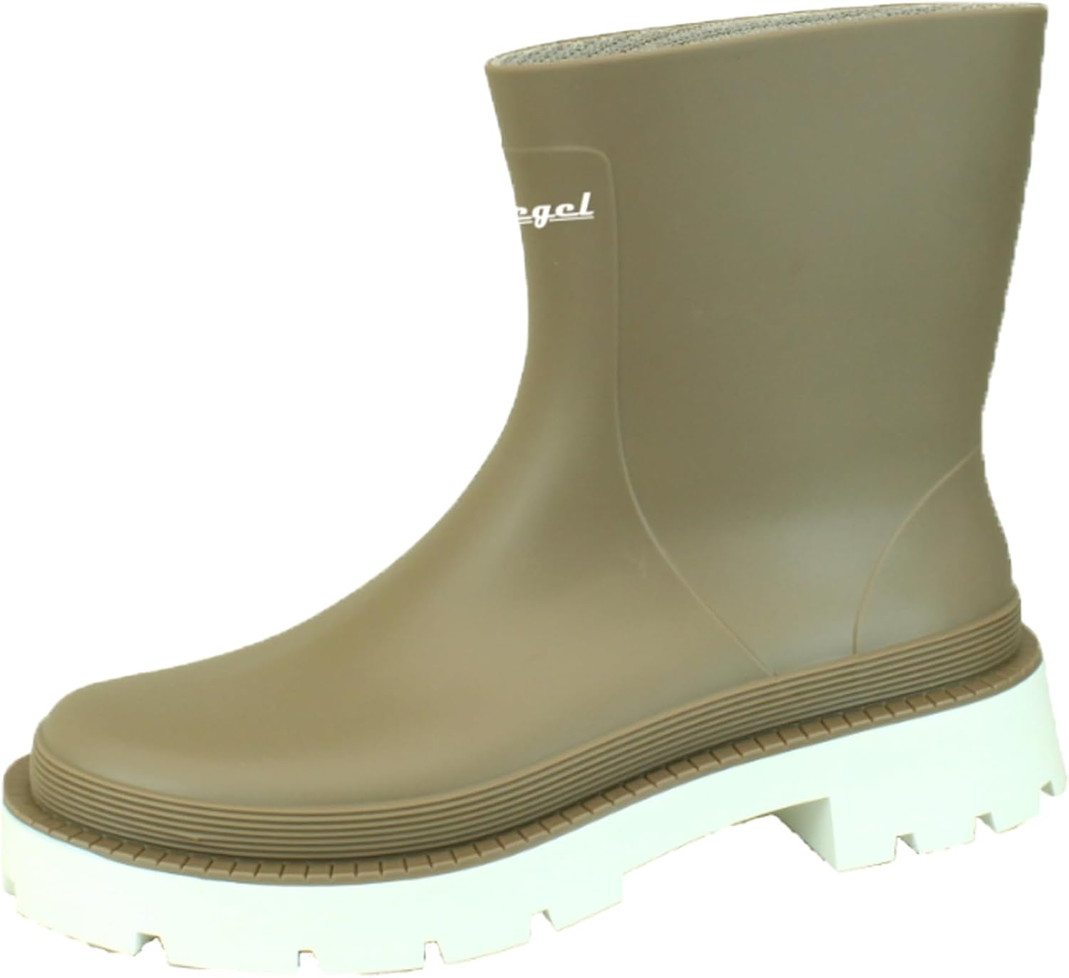 Detalle de Regenliebe Damen Regenstiefel Kofje tiid Gummistiefelette Kurzschaft – moderner Schuhkomfort