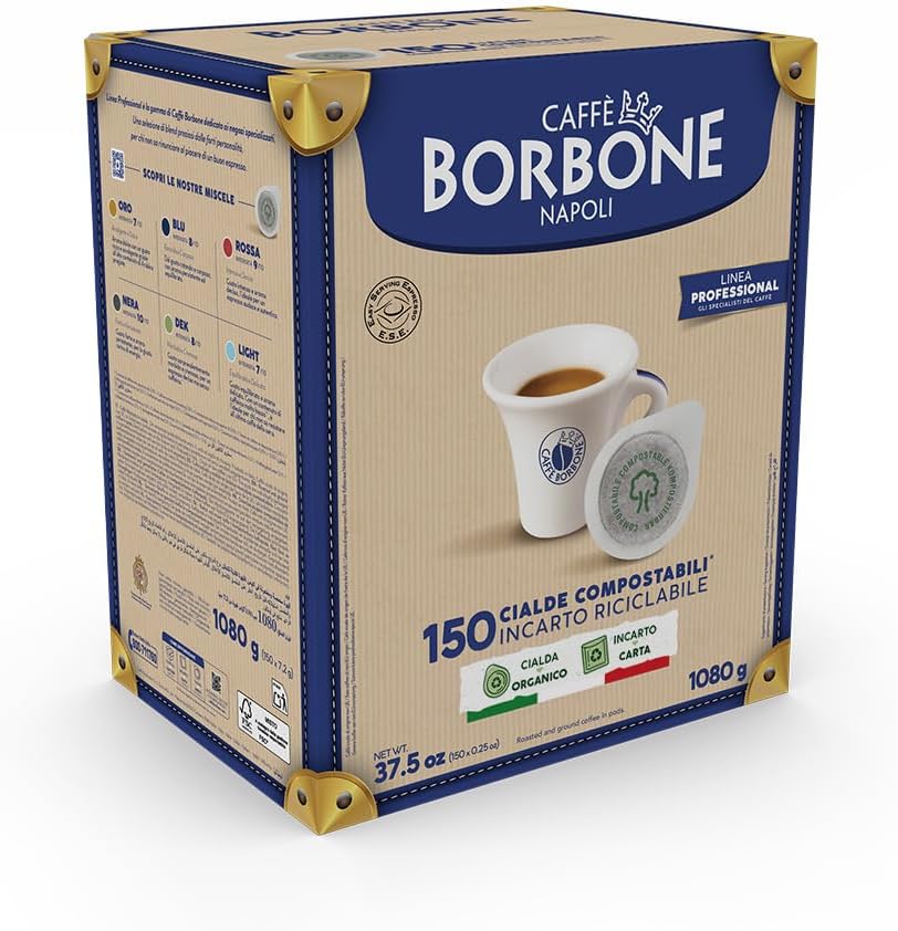 Thumbnail 4 de Caffè Borbone Mélange Dek – Dosettes ESE compostables, Espresso décaféiné 150 dosettes 44 mm