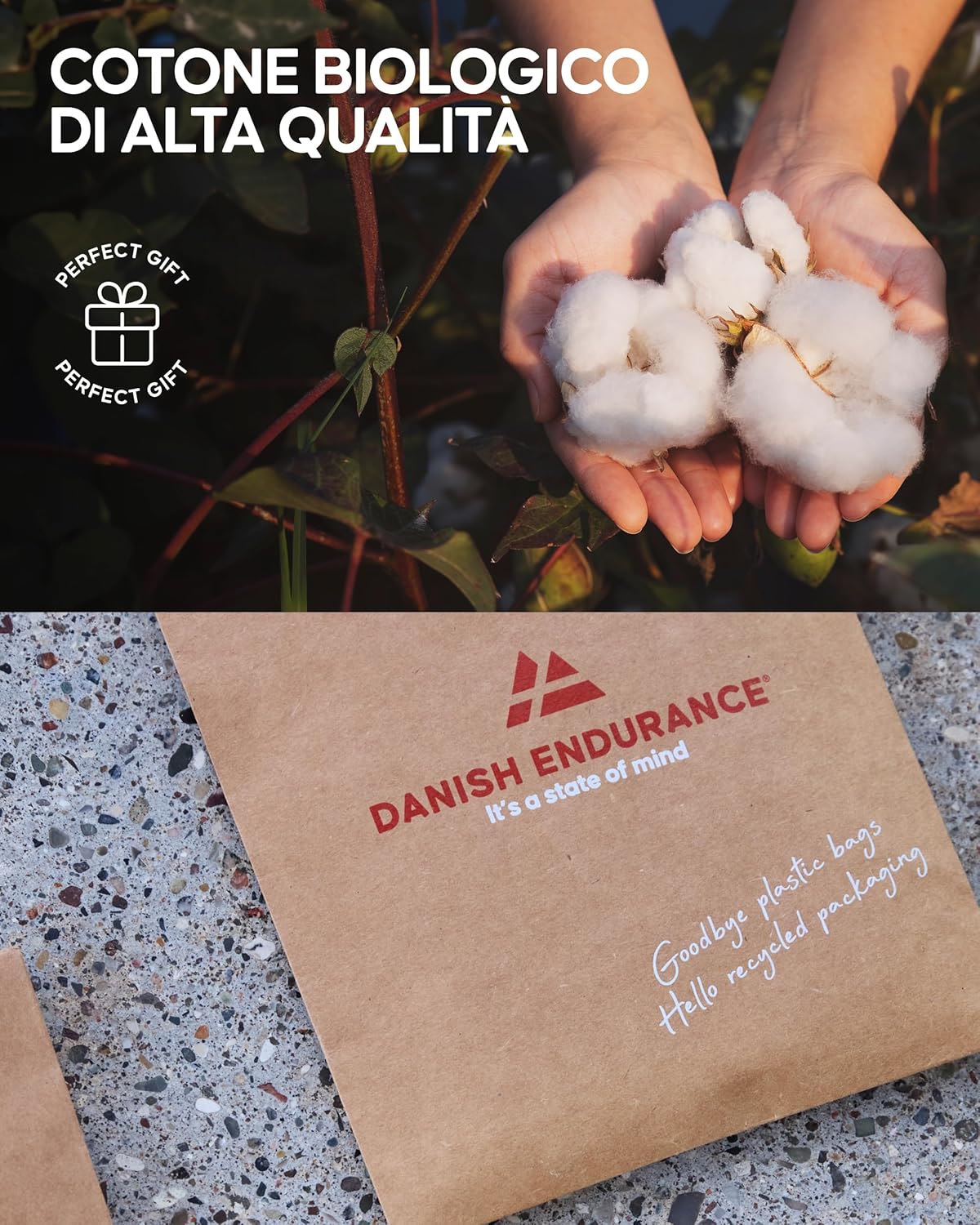 Detalle de DANISH ENDURANCE polo uomo in cotone biologico premium a manica corta (piqué traspirante)