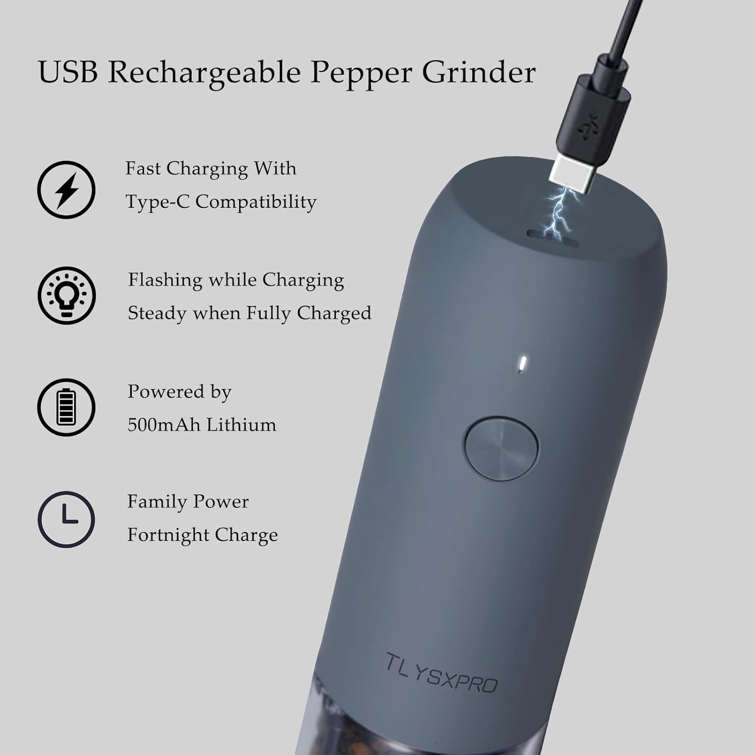 Thumbnail 4 de TLYSXPRO Electric Salt & Pepper Grinder Set 2-pack ๐ง๐ง