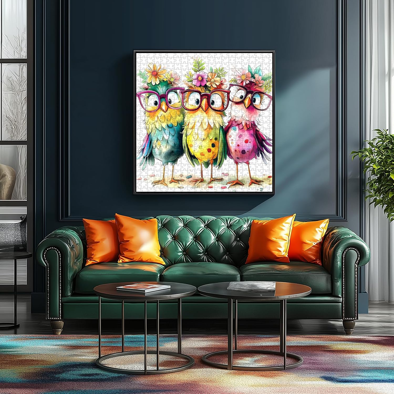 Detalle 2 de Colorful Owls 500 Puzzle for Adults 🧩