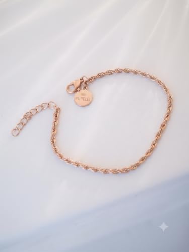 Detalle 2 de Purelei Fine Vintage Armband – Gedrehte Edelstahlfassung, 14K/18K Vergoldet, verstellbar 16–19 cm