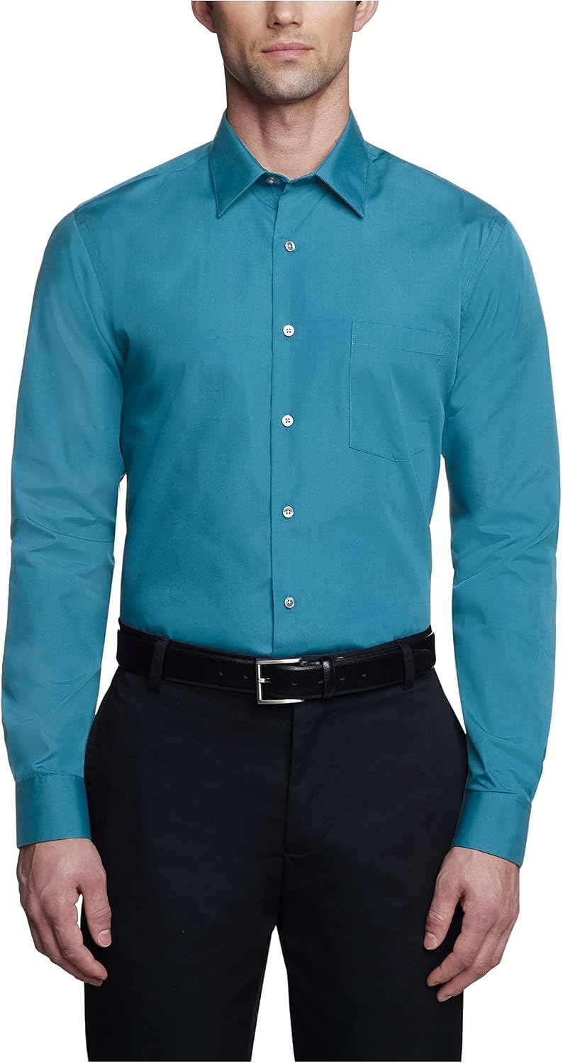Thumbnail 6 de Van Heusen Men’s Dress Shirt Fitted Poplin Solid