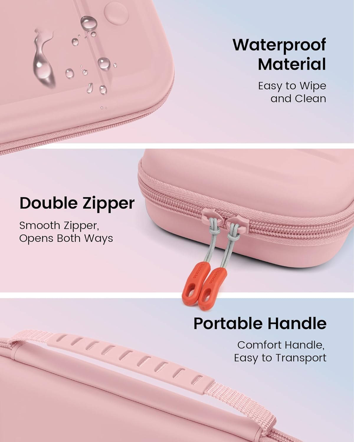 Thumbnail 6 de TRANSNOVO Carrying Case for Nintendo Switch 2 (2025) – Shockproof Hard Shell Travel Cover with 12 Game Card Slots, Pink