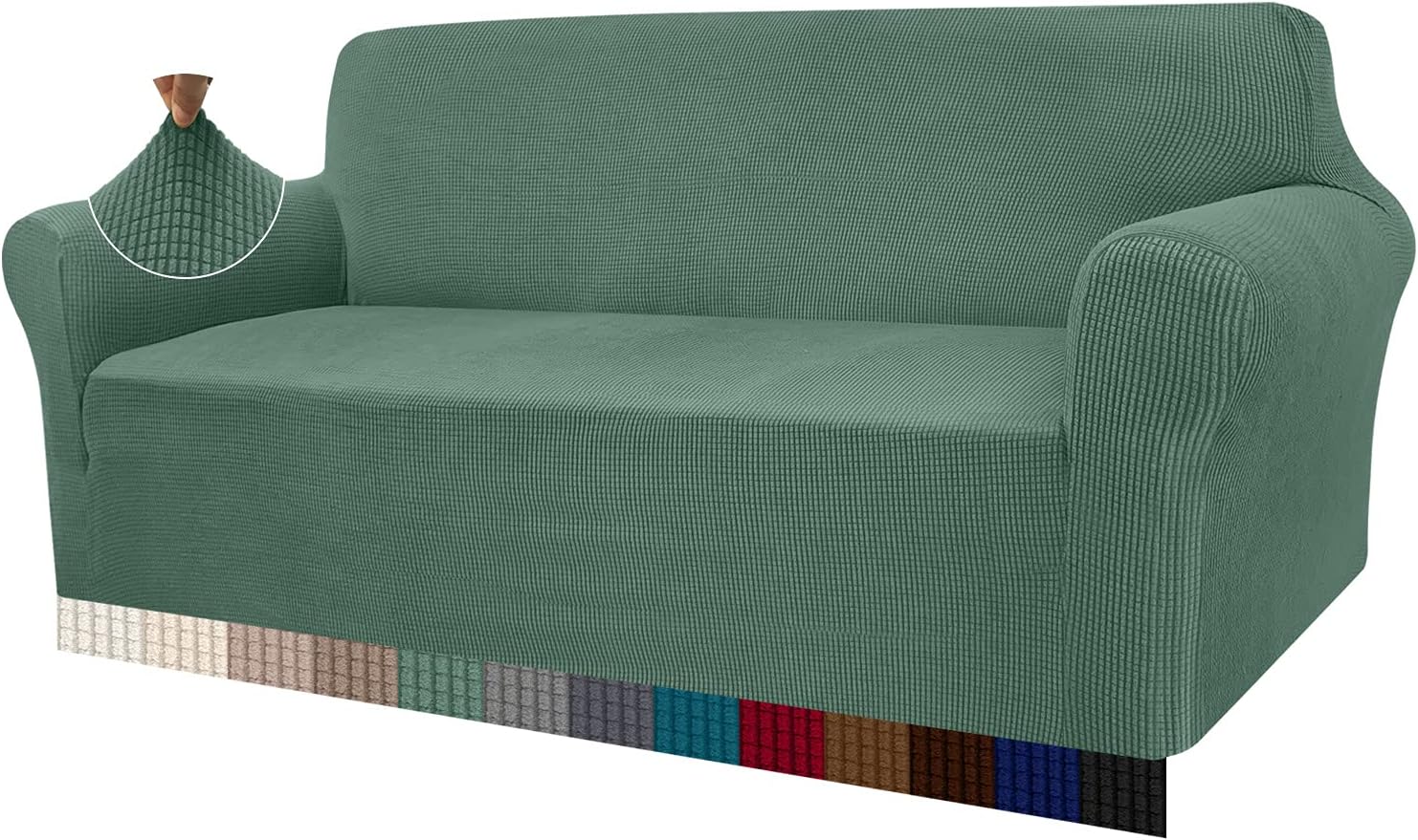 Detalle de Granbest Copridivano altamente elasticizzato, jacquard – 3 posti sabbia