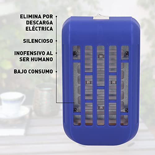 Detalle de JATA HOGAR MOST1521: Antimosquitos Eléctrico Interior con 4 LEDs UV y Bandeja Desmontable