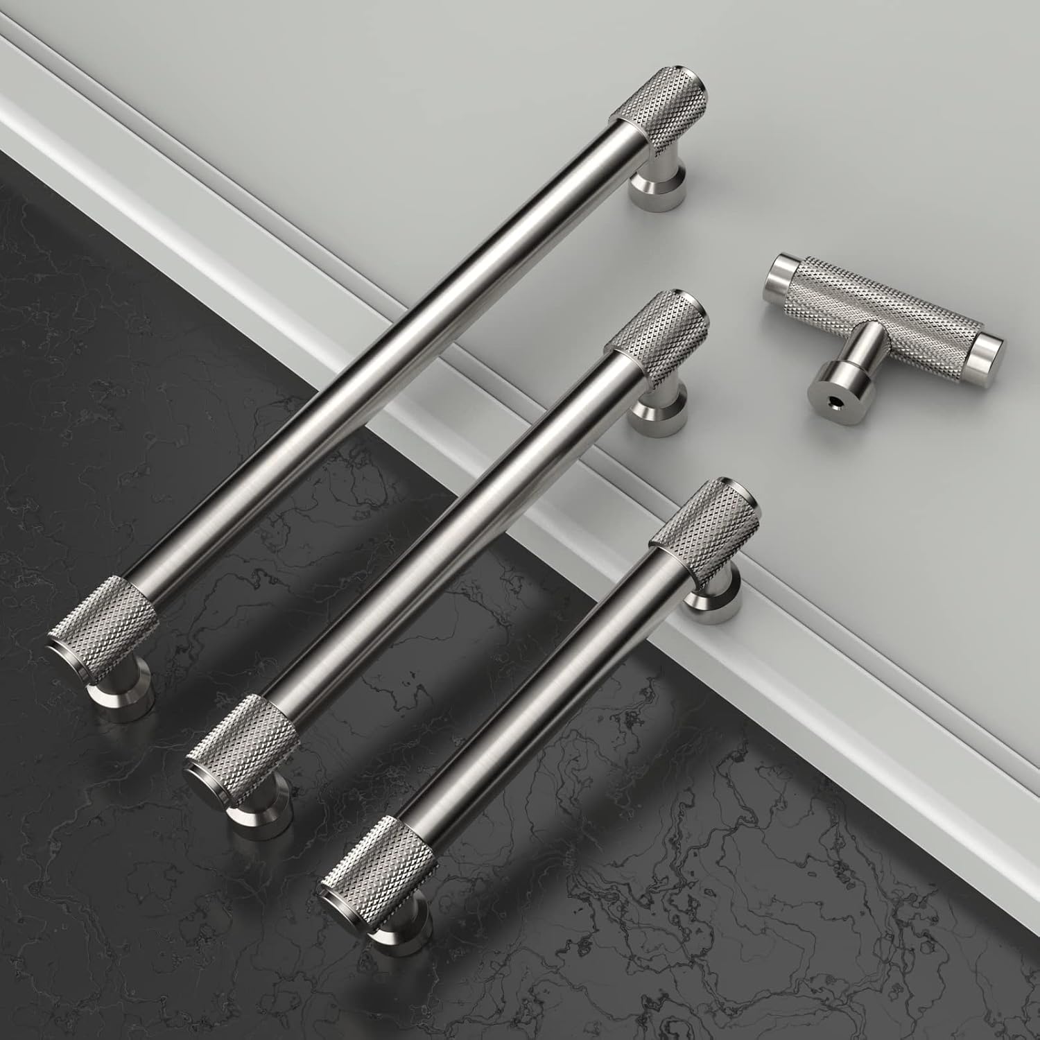 Thumbnail 2 de Amerdeco 10 Pack Brushed Satin Nickel Cabinet Pulls 254mm