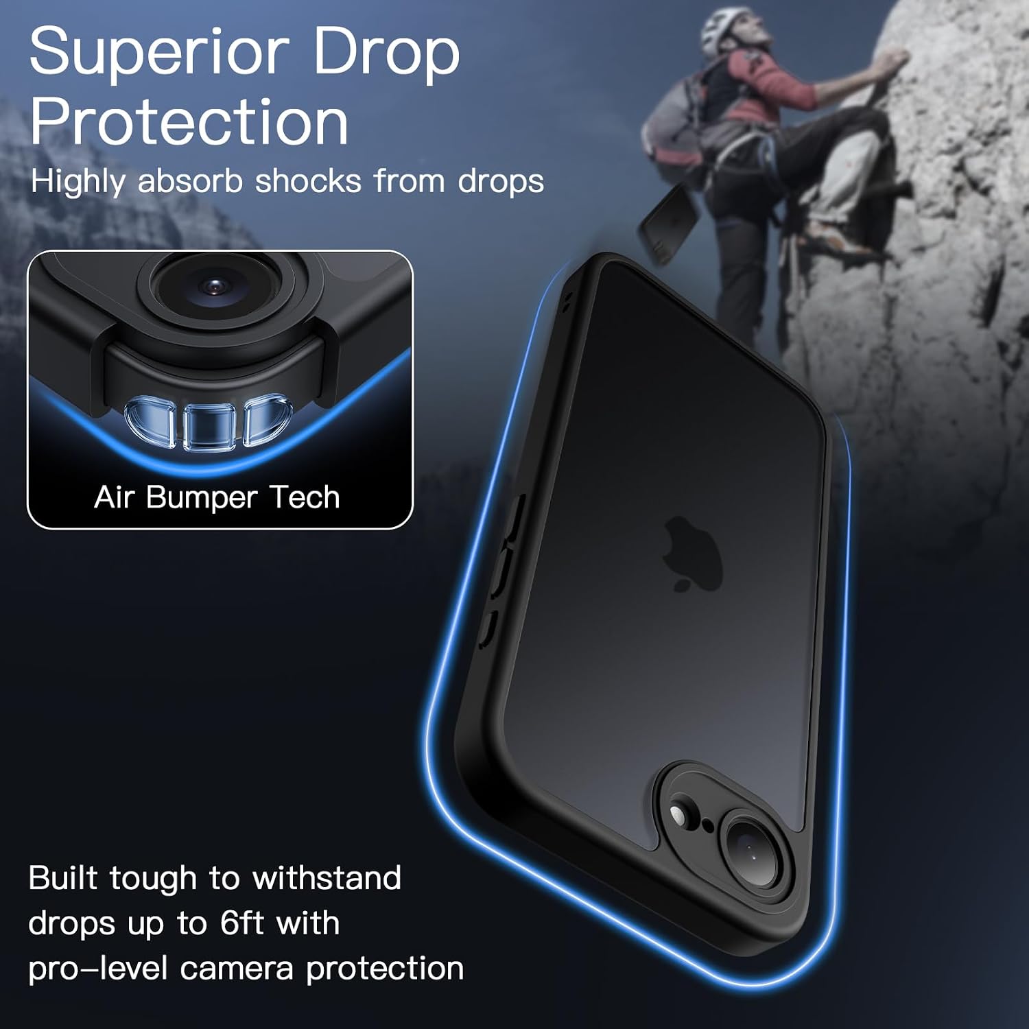 Detalle 1 de JETech Matte Case for iPhone 16e 6.1-Inch 2025