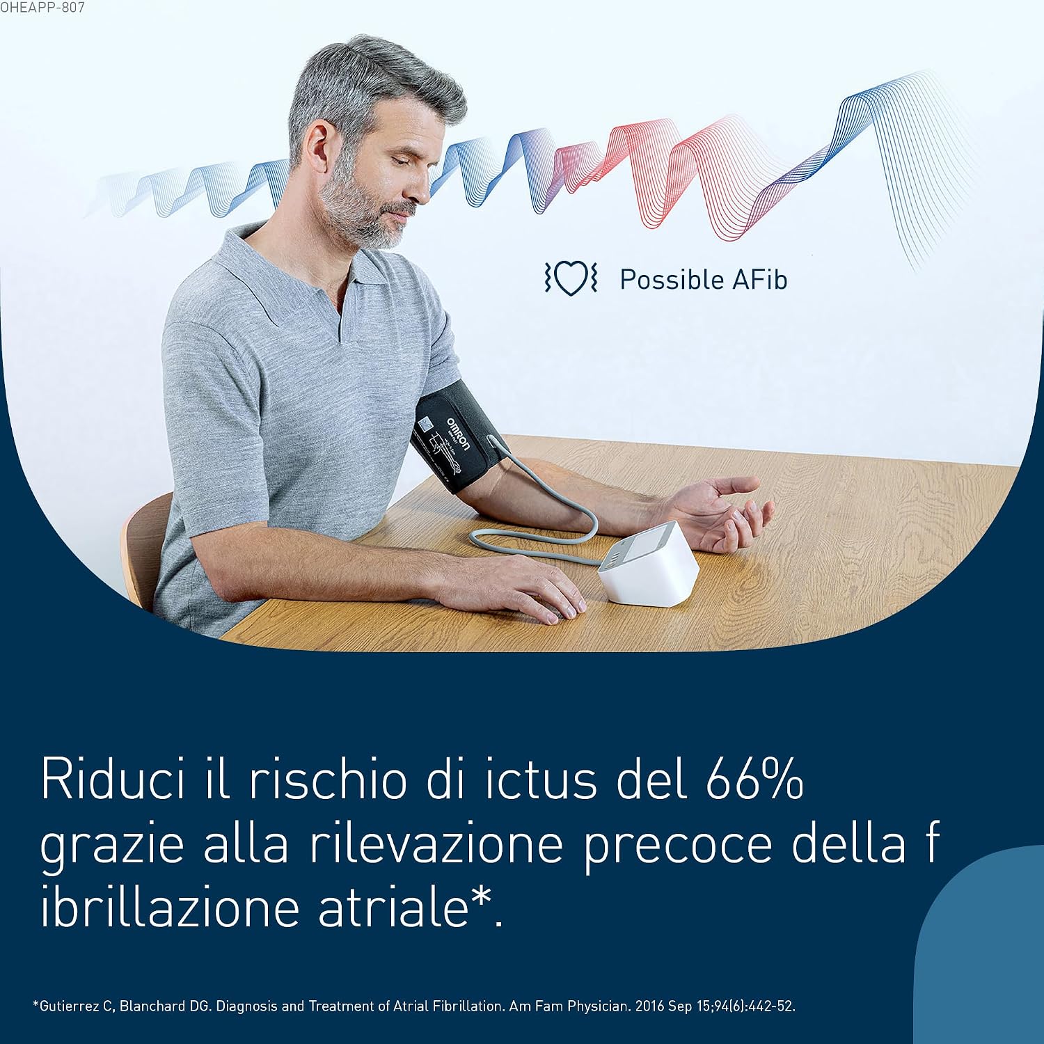 Detalle 2 de Omron X4 Connect AFib misuratore di pressione da braccio