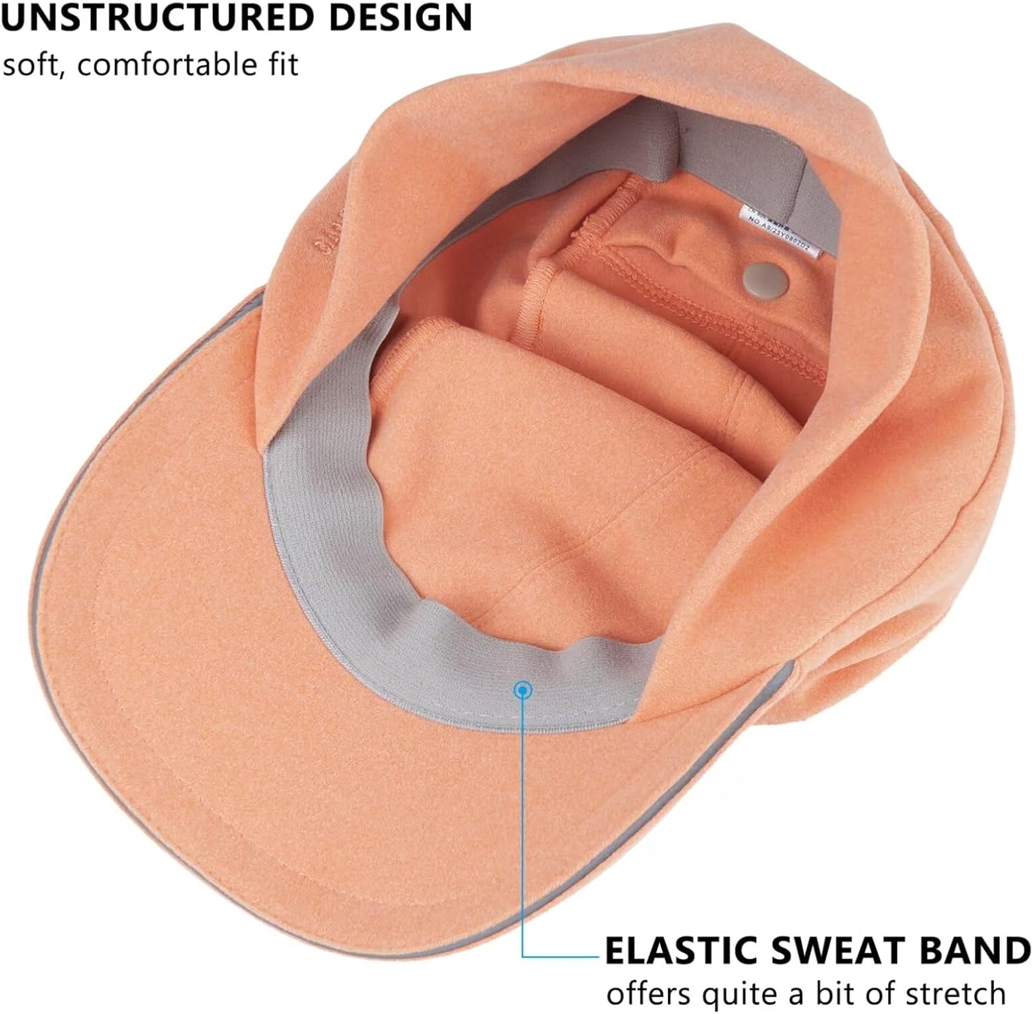 Detalle de GADIEMKENSD Frauen Winter Reflektierende Fleece Ponytail-Mütze mit Drop-Down Ohrenwärmer