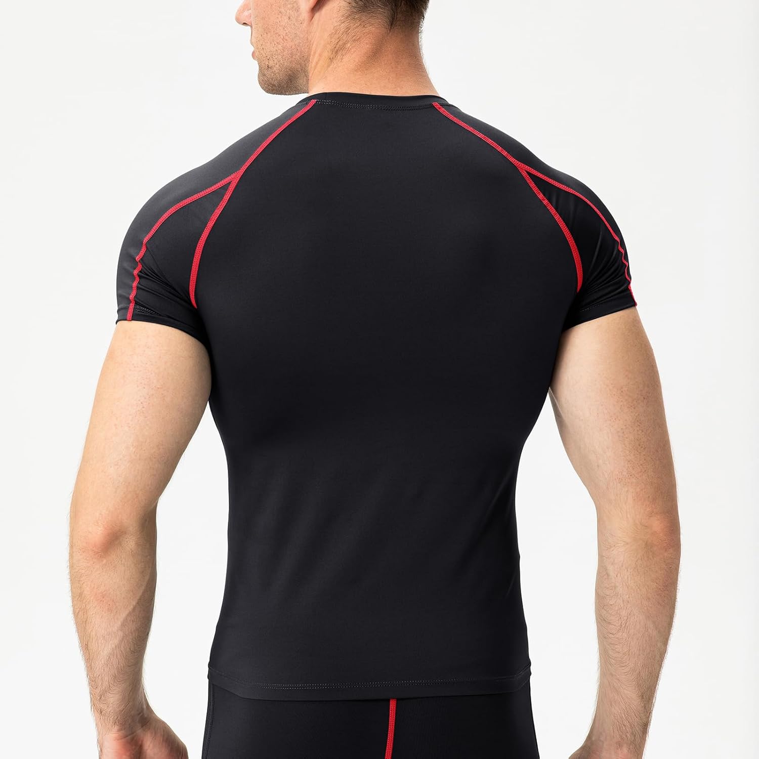 Thumbnail 3 de Yishengwan men’s short sleeve compression top – breathable, quick-drying gym base layer