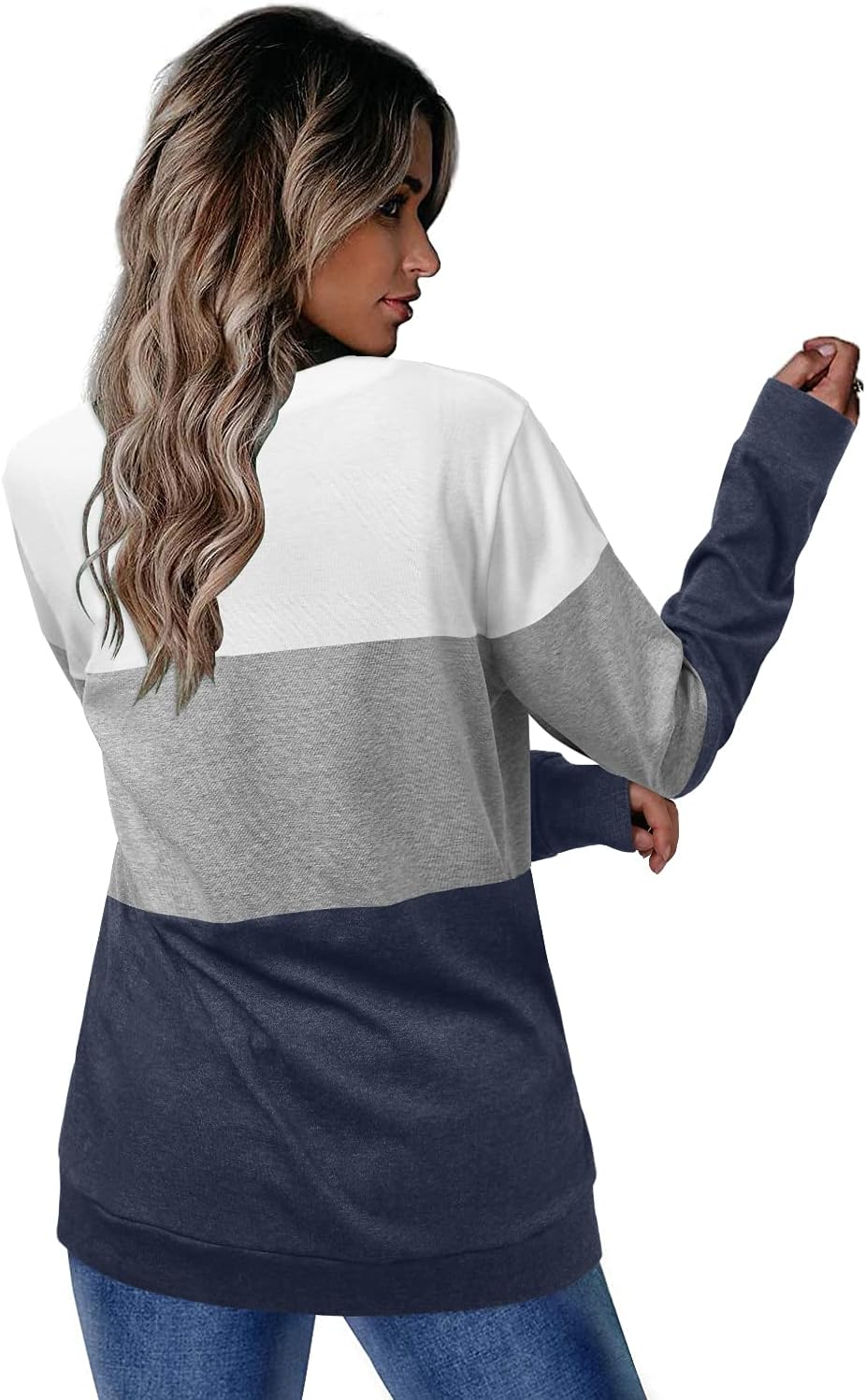 Detalle 1 de CRAZY GRID Women's Sweatshirt, Cotton Blend