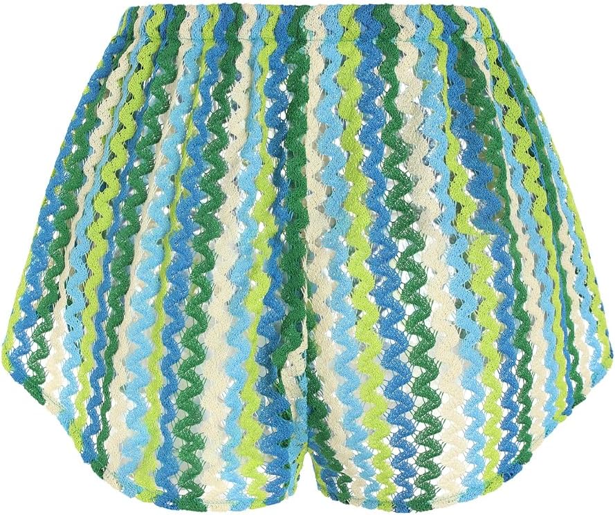 Thumbnail 5 de ZAFUL Crochet Cover Up Shorts for Women – Boho High Waist, Drawstring, Beach Swim Bottom