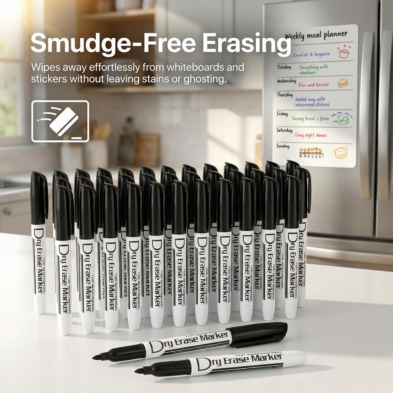 Thumbnail 4 de Volcanics Black Dry Erase Markers 80-pack ๐