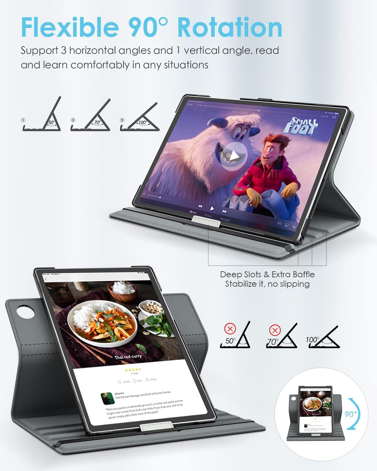 Detalle de TiMOVO Drehbar Hülle Galaxy Tab A9+ 11 Zoll