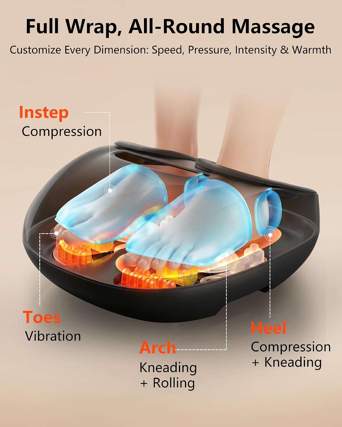 Detalle de Punbty Shiatsu Foot Massager with Heat