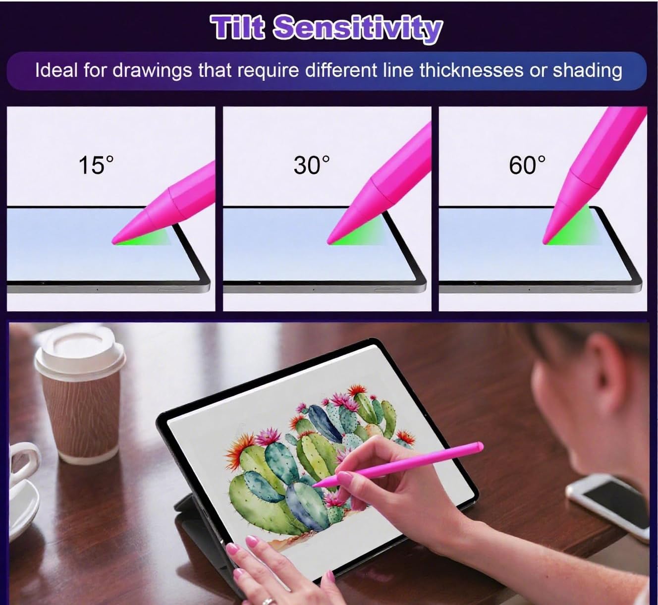 Detalle de iPad Stylus Pen 60° tilt for notes