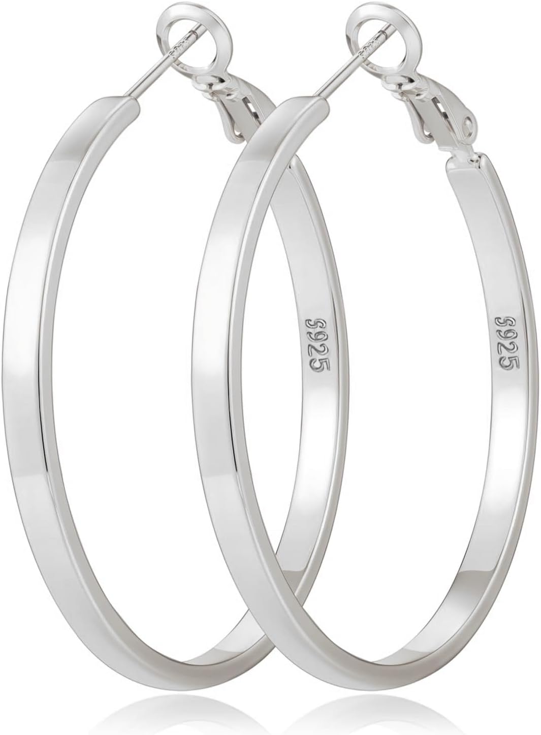 Detalle de Geveay hoop earrings in 925 sterling silver