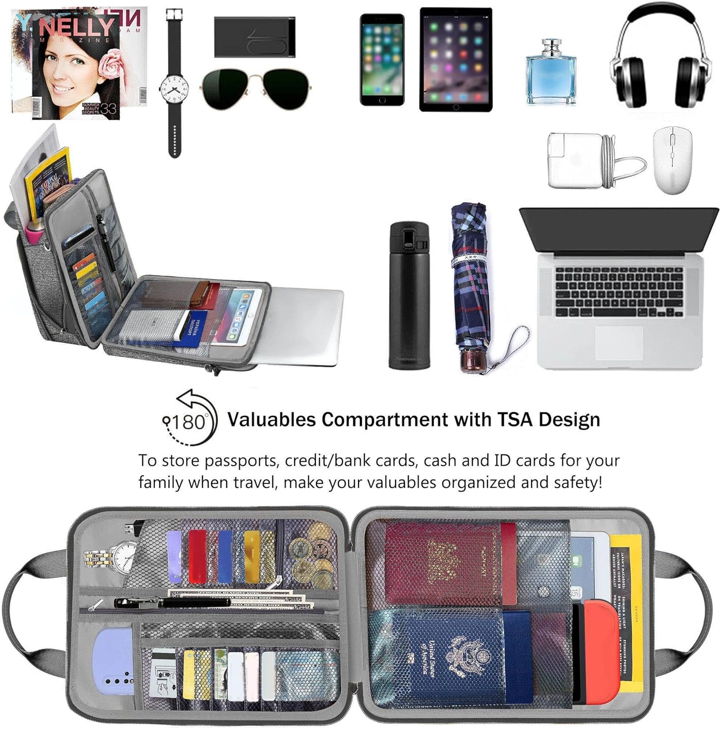 Detalle de ZINZ 12.9–13" Laptop Case Shoulder Bag (Expandable) with valuables compartment
