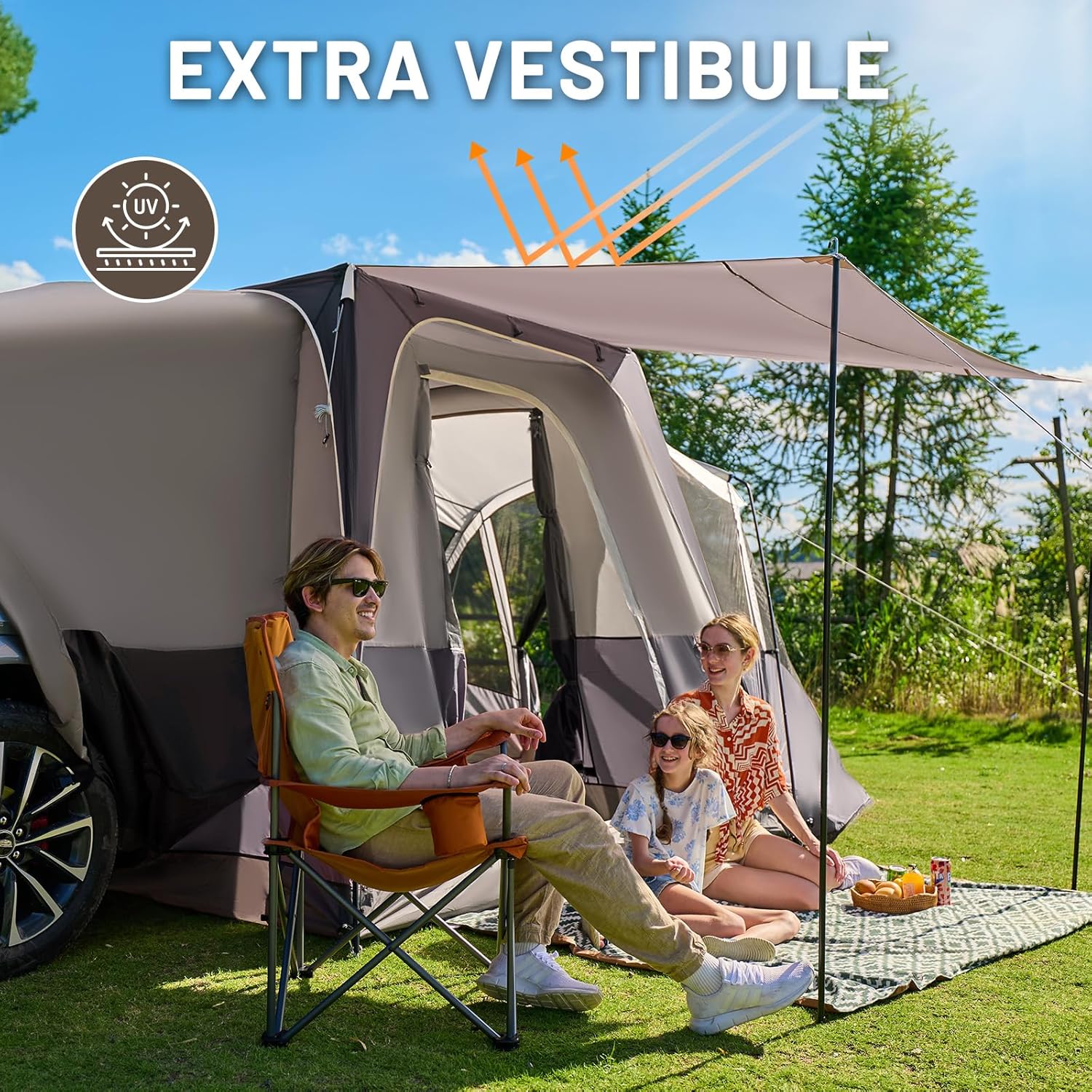 Thumbnail 4 de Timber Ridge 5-9 Person SUV Tent with Screen Porch and Awning (13' x 10' x 7.1' H)